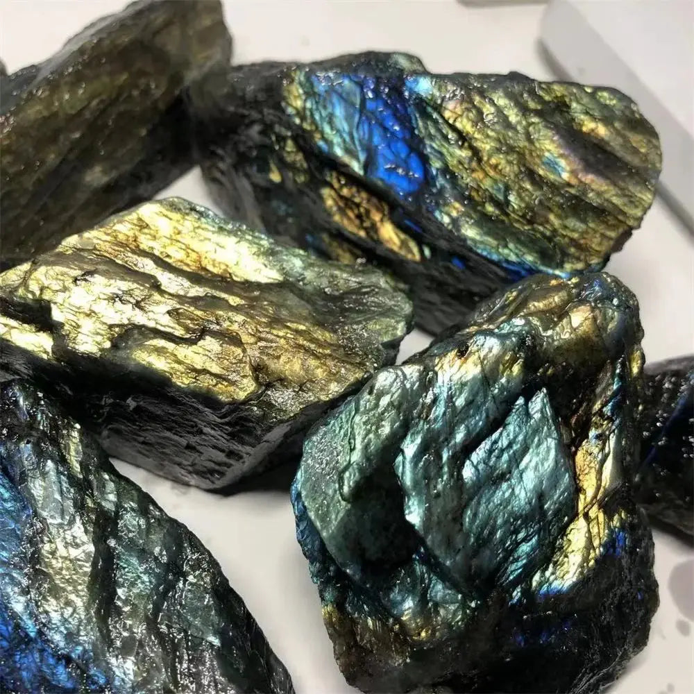 Natural Labradorite Raw Stone – Reiki Healing Mineral Specimen (20–200g)