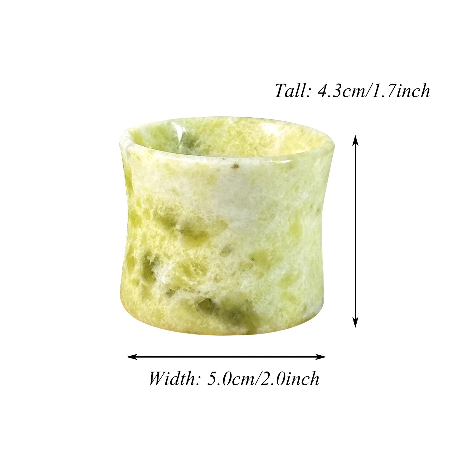Natural Crystal Jade Bamboo Joint Cup – Carved Quartz Cauliflower Jade Bowl for Reiki & Home Decor