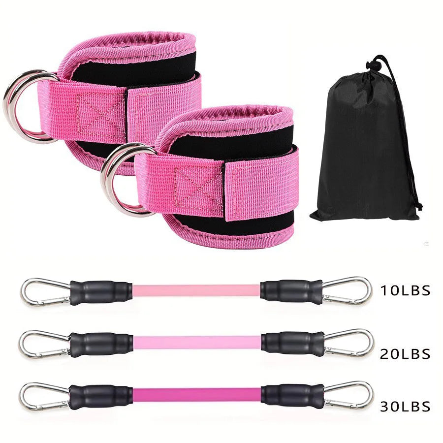 Ankle Straps Resistance Bands Set – Strength Training & Toning for Legs and Glutes
