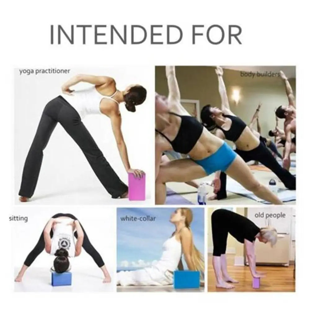 Yoga Block – Colored EVA - Non-Slip Foam Fitness Brick for Yoga, Pilates & Stretching