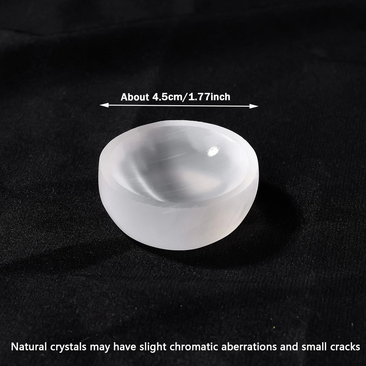 Natural White Selenite Bowl – Hand-Carved Crystal Sculpture for Witchcraft, Energy Work & Home Decor