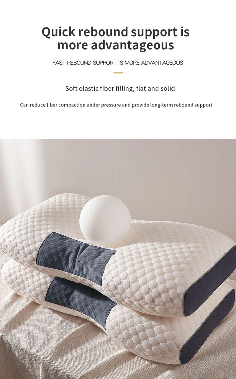 Orthopedic Cervical Neck Pillow – Soybean Fiber Massage Pillow for Sleep & Neck Support