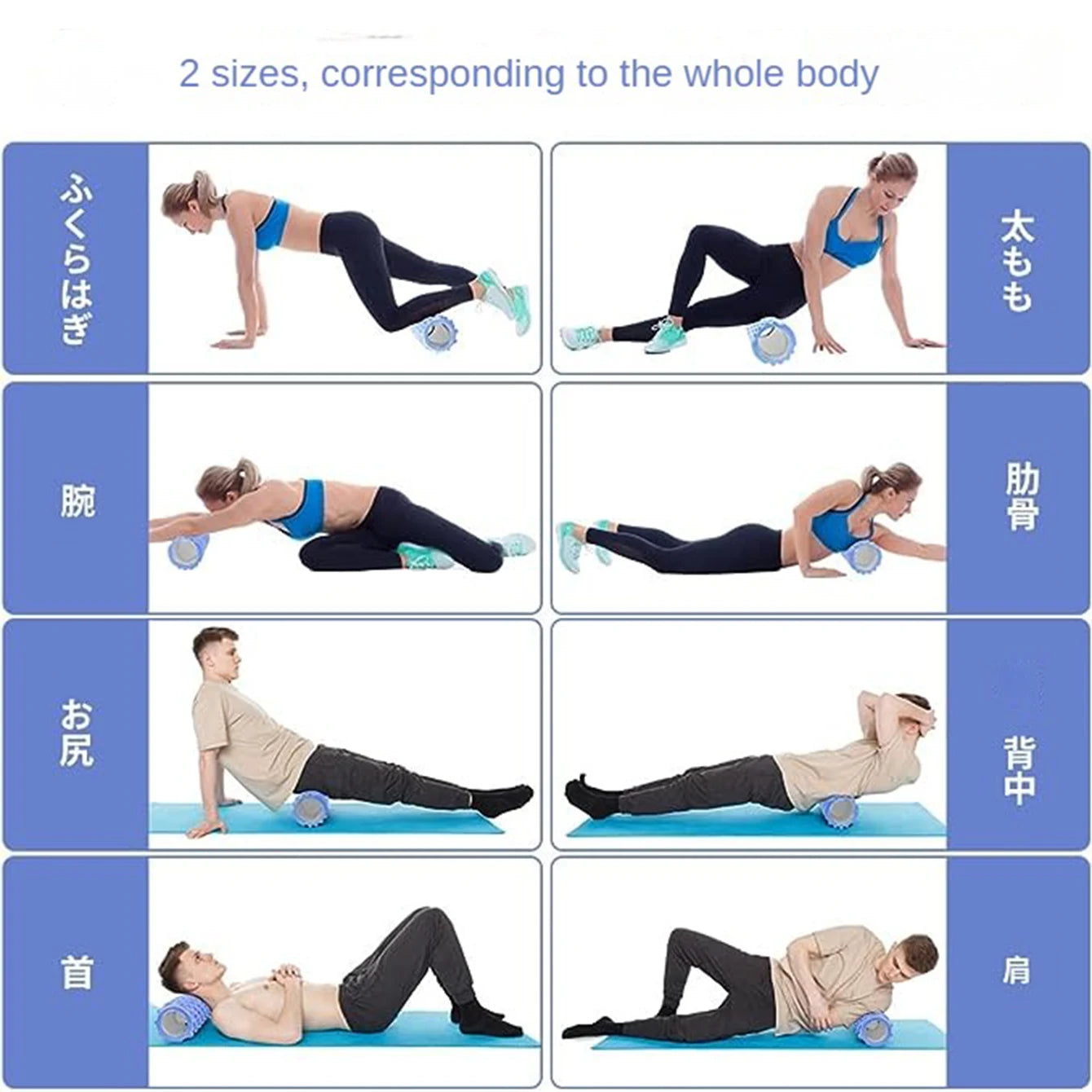 Foam Yoga Column – Muscle Massage Roller for Back, Legs &amp; Full-Body Training- 33cm